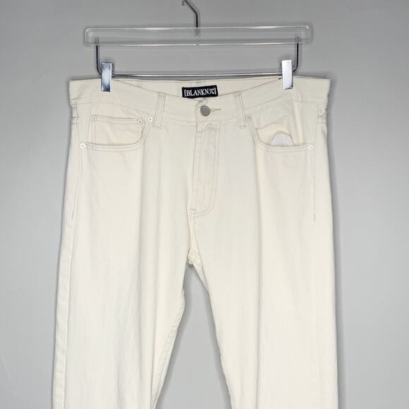 BlankNYC 34 Mens 014 Slim Sew Your Oats Cream Jeans 100% Cotton - Picture 5 of 10